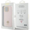 Etui Guess Silicone Logo Strass 4G do iPhone 15 Pro Max - różowe