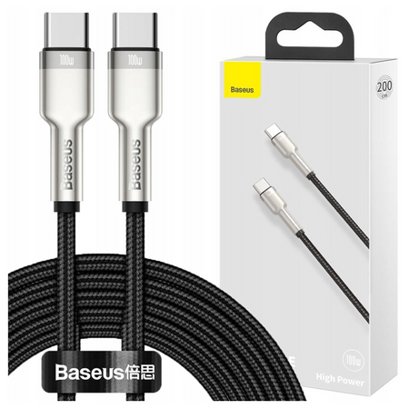 BASEUS KABEL USB-C DO USB-C 100W 2M DO ŁADOWANIA TELEFONÓW 2M 100W SZYBKO