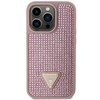 Etui Guess GUHCP14LHDGTPP na iPhone 14 Pro - różowe Rhinestone Triangle