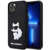 Etui Karl Lagerfeld KLHCP14M3DRKHNK na iPhone 14 Plus 6.7" - czarne Rubber Choupette 3D