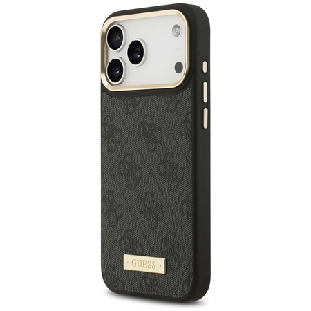 Etui Guess 4G Logo Plate MagSafe do      iPhone 17 Pro Max czarny