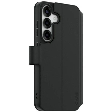 Etui CARE by PanzerGlass Feature Wallet Kickstand na Samsung Galaxy S25 - czarne