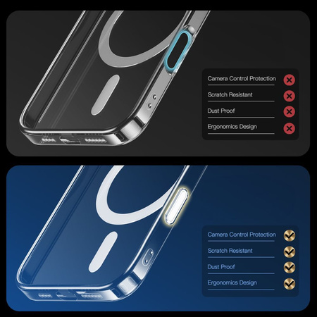 TECH-PROTECT ETUI FLEXAIR HYBRID CC DO IPHONE 16 DO MAGSAFE ZESTAW OCHRONNY