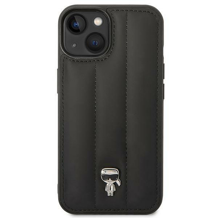 Etui Karl Lagerfeld KLHCP14MPSQPK na iPhone 14 Plus hardcase - czarne Puffy Ikonik Pin