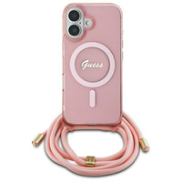 GUESS ETUI HARDCASE DO IPHONE 16 6.1 CROSSBODY CORD SCRIPT DO MAGSAFE