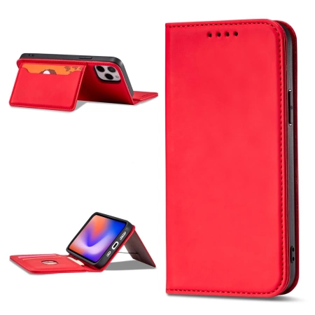 HURTEL MAGNETYCZNE ETUI POKROWIEC DO IPHONE 12 PRO MAX NA KARTY Z PODSTAWKĄ