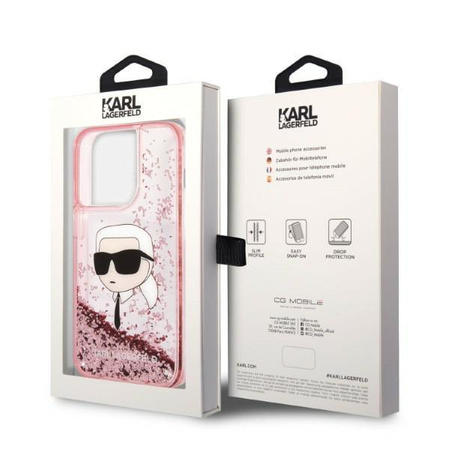 Karl Lagerfeld KLHCP14XLNKHCP iPhone 14 Pro Max 6,7" różowy/pink hardcase Glitter Karl Head