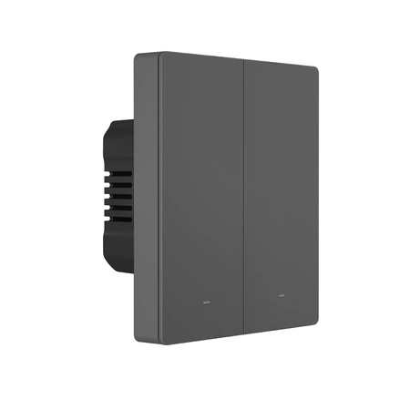 Sonoff inteligentny 2-kanałowy przełącznik ścienny Wi-Fi czarny (M5-2C-80)