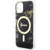 Etui Guess GUHMP14MHTMRSK na iPhone 14 Plus 6.7" - czarne Golden Marble MagSafe