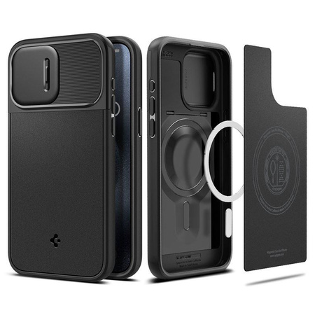 SPIGEN OPTIK ARMOR MAG MAGSAFE IPHONE 15 PRO BLACK