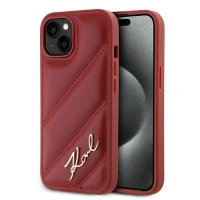 KARL LAGERFELD HARDCASE ETUI DO IPHONE 15 14 13 6.1 DIAGONAL QUILTED SCRIPT