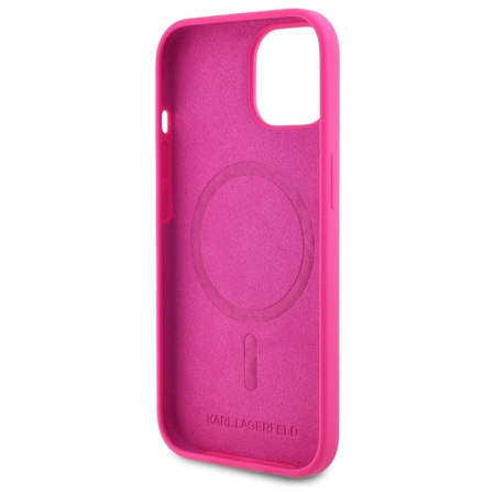 KARL LAGERFELD ETUI DO IPHONE 15 6.1 HARDCASE SILICONE KARL HEAD DO MAGSAFE