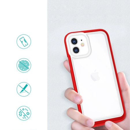 HURTEL ETUI POKROWIEC DO IPHONE 12 3IN1 Z RAMKĄ OCHRONA PRZED ZARYSOWANIAMI