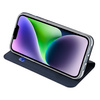 Etui do iPhone 15 Plus pokrowiec z klapką i portfelem Dux Ducis Skin Pro - niebieskie