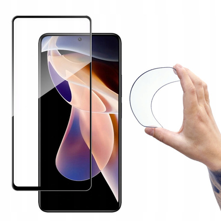 WOZINSKY SZKŁO HARTOWANE FULL COVER FLEXI NANO DO XIAOMI REDMI NOTE 11 PRO+