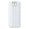 Powerbank Baseus Lipow 10000mAh 22,5W z dwoma wbudowanymi kablami (z kablem Baseus Simple USB-A - USB-C 3A 20cm) - biały