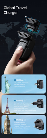 MCDODO SZYBKA ŁADOWARKA SIECIOWA ZASILACZ KOSTKA 3X USB-C PD USB-A GAN 65W