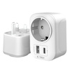TECH-PROTECT TA100 TRAVEL ADAPTER UK TO EU WHITE