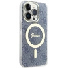 Etui Guess IML 4G MagSafe na iPhone 15 Pro - niebieskie