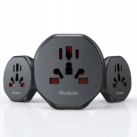 MCDODO UNIWERSALNY ADAPTER PODRÓŻNY PRZEJŚCIÓWKA EU DO EU US UK AU CN 2500W
