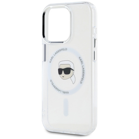 KARL LAGERFELD ETUI IML METAL KARL HEAD DO MAGSAFE DO IPHONE 15 PRO