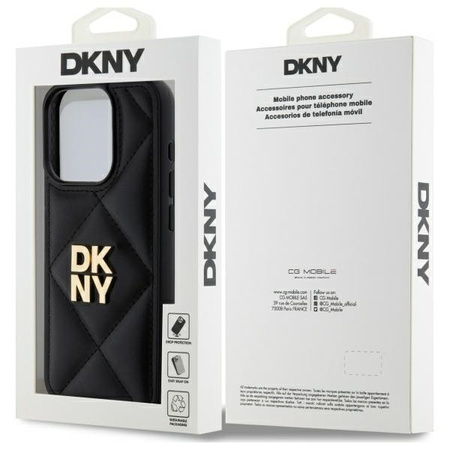 DKNY ETUI HARDCASE DO IPHONE 15 PRO MAX 6.7 POKROWIEC QUILTED LOGO OCHRONA