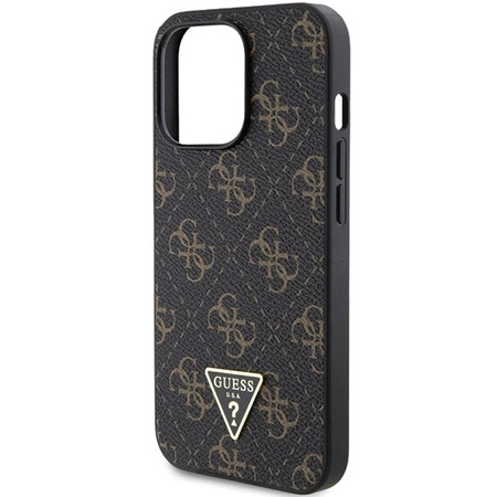 Etui Guess 4G Triangle Metal Logo na iPhone 14 Pro Max - czarne