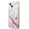 Guess GUHCP13SLGPEPI iPhone 13 mini 5,4" różowy/pink hardcase Peony Liquid Glitter