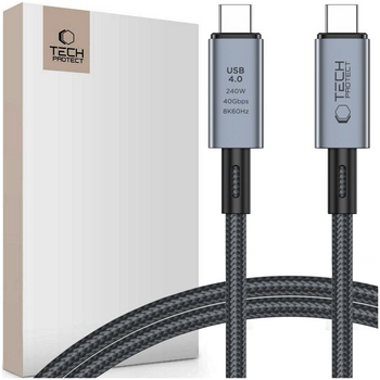 TECH-PROTECT KABEL USB 4.0 DO USB-C 8K 40GBPS PD240W DO SZYBKIEGO ŁADOWANIA