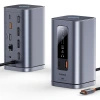 Stacja dokująca Baseus Spacemate RD1 hub 11w1 USB-C - 2xHDMI 4K@60Hz 2xDP 4K@60Hz 2xUSB-A 10Gb/s USB-C 10Gb/s RJ45 USB-A 480Mb/s USB-C PD mini jack 3.5mm ładowarka EU - szara