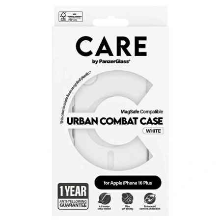 CARE by PanzerGlass Flagship Case iPhone 16 Plus 6.7 biały/white MagSafe 1339