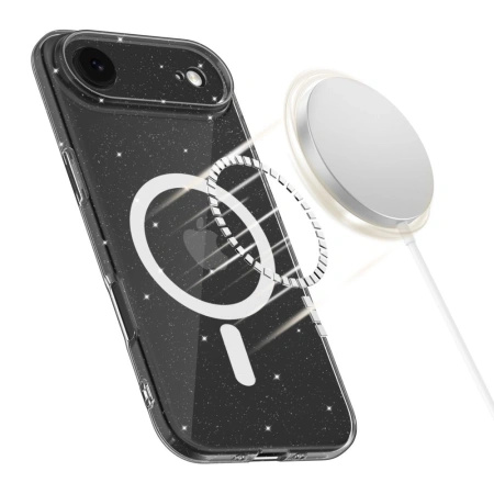 Etui Tech-Protect FlexAir MagSafe na iPhone 17 Air - przezroczysto-brokatowe