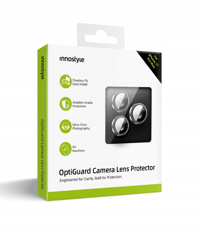 INNOSTYLE SZKŁO NA APARAT OCHRONA DO IPHONE 17 PRO / PRO MAX SREBNE