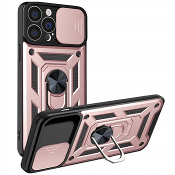 Hybrid Armor Camshield etui iPhone 13 Pro Max pancerny pokrowiec z osłoną na aparat różowe