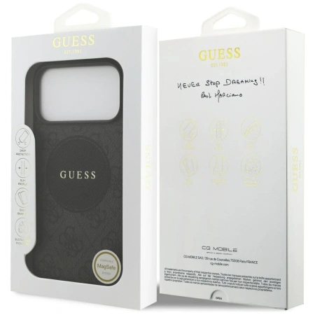 GUESS ETUI 4G CIRCLE CLASSIC LOGO MAGSAFE DO IPHONE 17 PRO MAX LUKSUSOWA