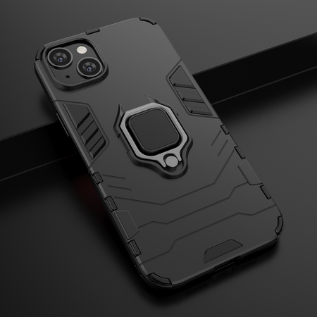 Ring Armor etui do iPhone 14 Plus pancerny pokrowiec uchwyt magnetyczny ring czarne