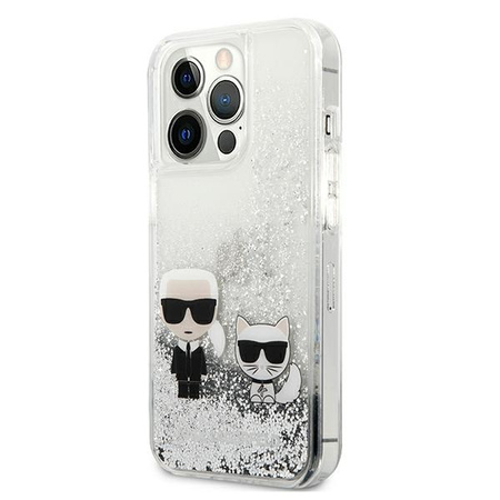 KARL LAGERFELD POKROWIEC DO IPHONE 13 PRO MAX LIQUID GLITTER KARL&CHOUPETTE