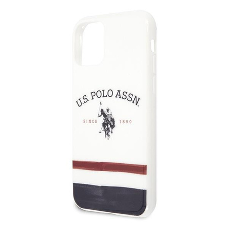 Etui U.S. Polo Assn. Tricolor Pattern Collection na iPhone 11 Pro - białe