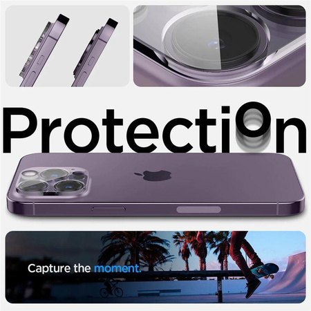OSŁONA APARATU SPIGEN OPTIK.TR CAMERA PROTECTOR 2-PACK IPHONE 14 PRO / 14 PRO MAX CRYSTAL CLEAR