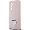 Etui Karl Lagerfeld Silicone Choupette Metal Pin na Samsung Galaxy S23 FE - różowe