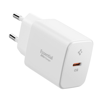 SPIGEN ESSENTIAL ŁADOWARKA DO LIGHTNING IPHONE 20W BIAŁA SZYBKIE ŁADOWANIE