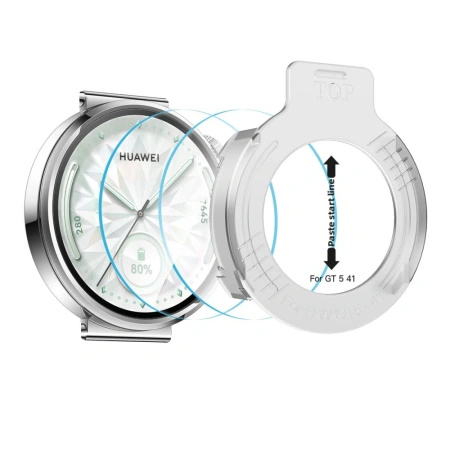 Szkło hartowane Tech-Protect Easy Set+ 2-pack na Huawei Watch GT 5 41 mm - przezroczyste