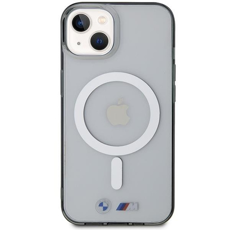 Etui BMW BMHMP14MHCRS na iPhone 14 Plus 6.7" - przezroczyste hardcase Silver Ring MagSafe