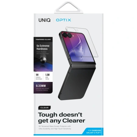 UNIQ SZKŁO HARTOWANE OPTIX CLEAR DO SAMSUNG GALAXY Z FLIP 7