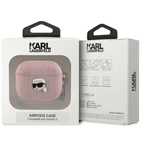 KARL LAGERFELD ETUI KLA3PGKIPP DO AIRPODS 3 Z MONOGRAMEM KARL HEAD OCHRONNE