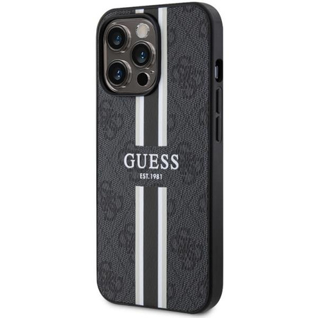 Etui Guess 4G Printed Stripes MagSafe GUHMP13LP4RPSK na iPhone 13 Pro / na iPhone 13 - czarne