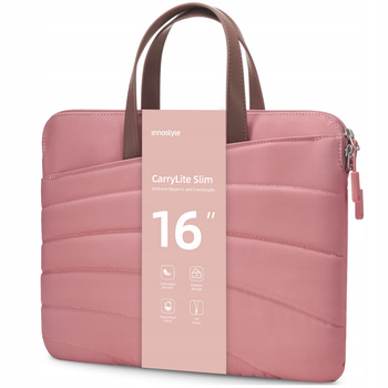 INNOSTYLE DAMSKA TORBA NA LAPTOPA 15 6 16 WODOODPORNA CARRYLITE SLIM RÓŻOWA