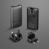 Ładowarka sieciowa Energea TravelWorld   Edge 65W 2xUSB-C PD/PPS/QC3.0 (US/UK/EU) złota