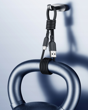 INNOSTYLE ULTRAFLEX KABEL USB-C SZYBKIE ŁADOWANIE DO IPHONE SAMSUNG QC 4.0 KEVLAR 2M CZARNY