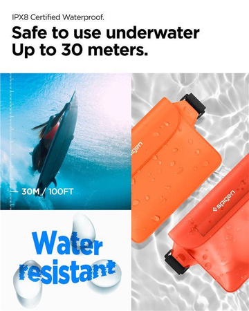 SPIGEN A620 UNIVERSAL WATERPROOF WAIST BAG 2-PACK SUNSET ORANGE
